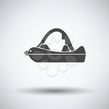 icon on gray background, round shadow. Vector illustration.