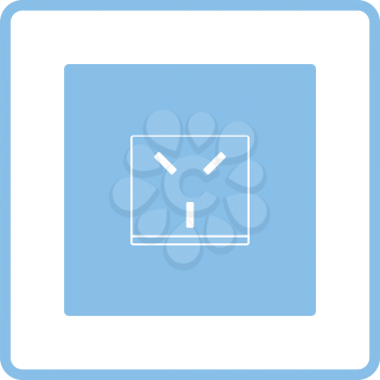 Israel electrical socket icon. Blue frame design. Vector illustration.
