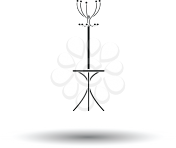 Office coat stand icon. White background with shadow design. Vector illustration.