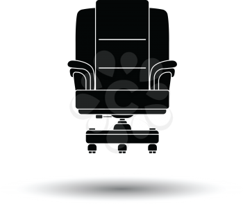 Boss armchair icon. White background with shadow design. Vector illustration.