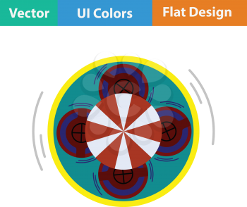 Carousel top view icon. Flat design. Vector illustration.