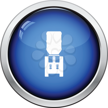 Office water cooler icon. Glossy button design. Vector illustration.