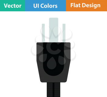 Electrical plug icon. Flat design. Vector illustration.