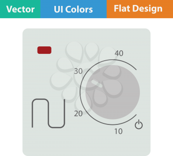 Warm floor wall unit icon. Flat design. Vector illustration.