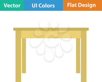 Dinner table icon. Flat design. Vector illustration.