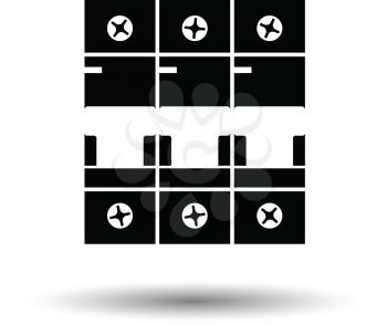 Circuit breaker icon. White background with shadow design. Vector illustration.