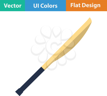 Cricket bat icon. Flat design. Vector illustration.