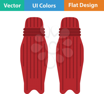 Cricket leg protection icon. Flat design. Vector illustration.