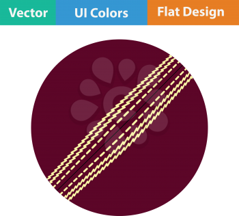 Cricket ball icon. Flat design. Vector illustration.