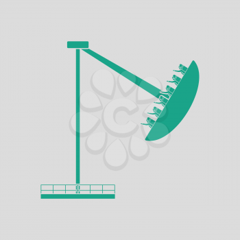 Boat the carousel icon. Gray background with green. Vector illustration.