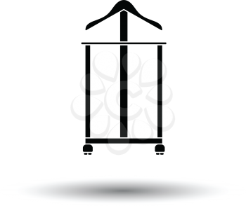Hanger stand icon. White background with shadow design. Vector illustration.