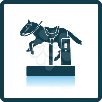 Horse machine icon. Shadow reflection design. Vector illustration.