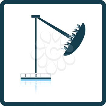 Boat the carousel icon. Shadow reflection design. Vector illustration.