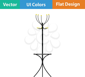 Office coat stand icon. Flat design. Vector illustration.