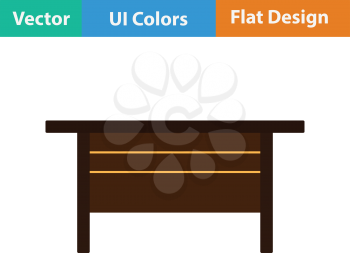 Boss office table icon. Flat design. Vector illustration.