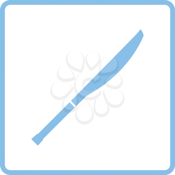 Cricket bat icon. Blue frame design. Vector illustration.