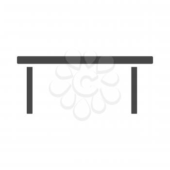 Coffee table icon on gray background, round shadow. Vector illustration.