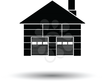 Warehouse logistic concept icon. White background with shadow design. Vector illustration.