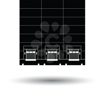 Warehouse logistic concept icon. White background with shadow design. Vector illustration.