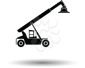 Port loader icon. White background with shadow design. Vector illustration.