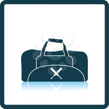 Cricket bag icon. Shadow reflection design. Vector illustration.