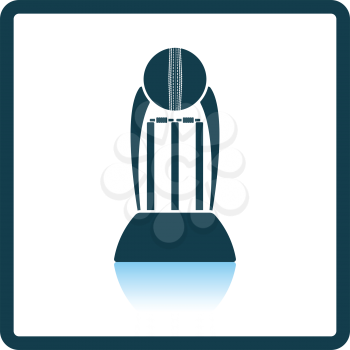 Cricket cup icon. Shadow reflection design. Vector illustration.