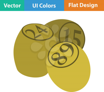 Bingo Kegs icon. Flat color design. Vector illustration.