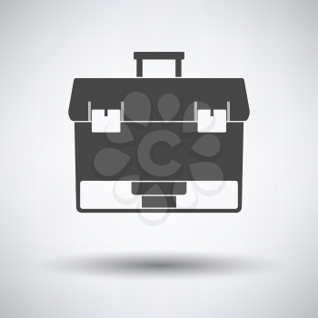 Icon of Fishing opened box on gray background, round shadow. Vector illustration.