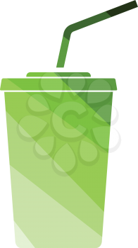 Cinema soda drink icon. Flat color design. Vector illustration.