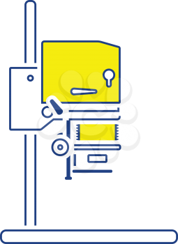 Icon of photo enlarger. Thin line design. Vector illustration.