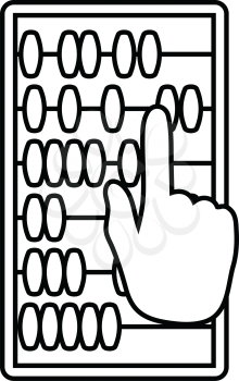 Abacus  Icon. Thin line design. Vector illustration.