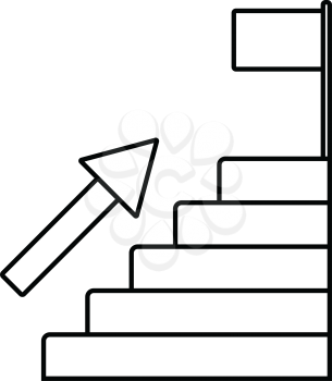 Ladder to Aim Icon. Thin line design. Vector illustration.
