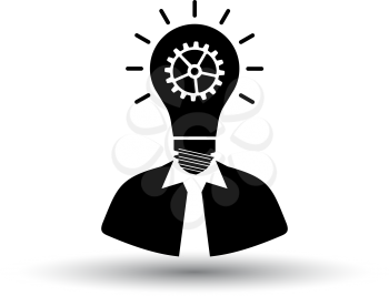 Innovation Icon. Black on White Background With Shadow. Vector Illustration.