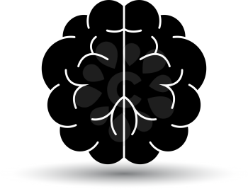 Brainstorm Icon. Black on White Background With Shadow. Vector Illustration.