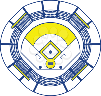 Baseball stadium icon. Thin line design. Vector illustration.