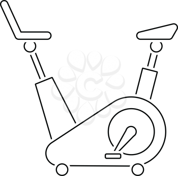 Icon of Exercise bicycle . Thin line design. Vector illustration.