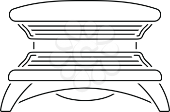 Icon of Solarium. Thin line design. Vector illustration.