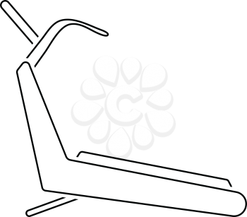 Treadmill icon. Thin line design. Vector illustration.