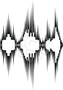 Music equalizer icon. Thin line design. Vector illustration.