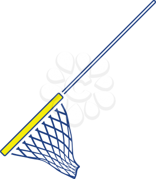 Icon of Fishing net . Thin line design. Vector illustration.