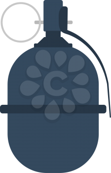Attack grenade icon. Flat color design. Vector illustration.