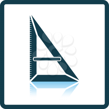 Triangle icon. Shadow reflection design. Vector illustration.