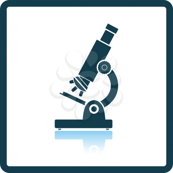 School microscope icon. Shadow reflection design. Vector illustration.