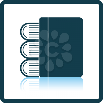 Stack of books icon. Shadow reflection design. Vector illustration.
