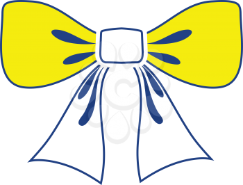Party bow icon. Thin line design. Vector illustration.