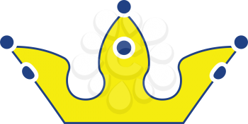 Party crown icon. Thin line design. Vector illustration.