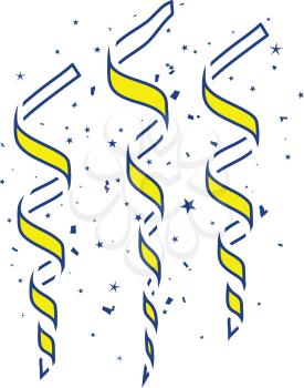 Party serpentine icon. Thin line design. Vector illustration.