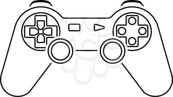 Gamepad  icon. Thin line design. Vector illustration.