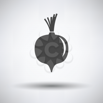 Beetroot  icon on gray background, round shadow. Vector illustration.