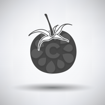 Tomatoes icon on gray background, round shadow. Vector illustration.